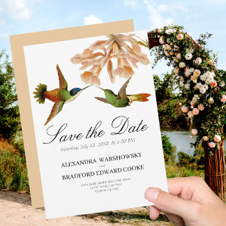 Elegant Wedding Hummingbird Blush Pink Lily