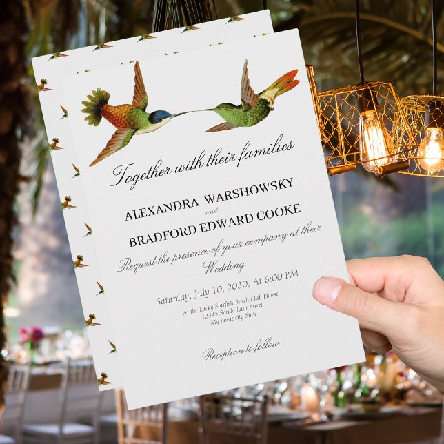 Elegant Wedding Hummingbird Light Gray (Von Creator hochgeladen)