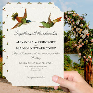Elegant Wedding Hummingbird  wedding invitation Einladung