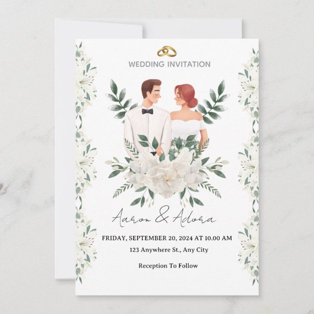 Elegant Wedding Invitation – A Modern Touch for Yo Einladung (Vorderseite)