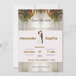 Elegant Wedding Invitation | Editable Names, Date Einladung