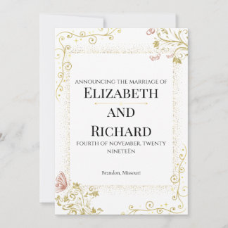 Elegant Wedding Invitation Einladung