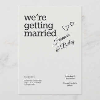 Elegant Wedding Invitation – Personalized Einladung