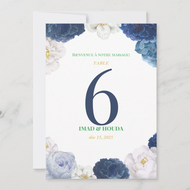 Elegant wedding invitation with Floral accents Dankeskarte (Vorderseite)