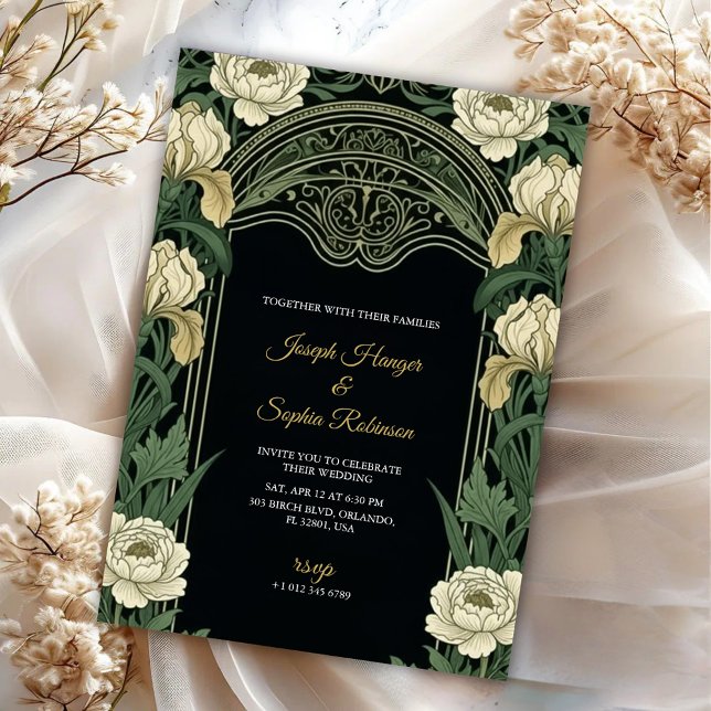 Elegant wedding invitation with ornate floral  einladung (Von Creator hochgeladen)