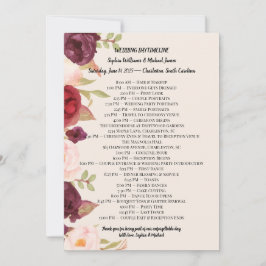 Elegant Wedding Itinerary Card Ankündigung