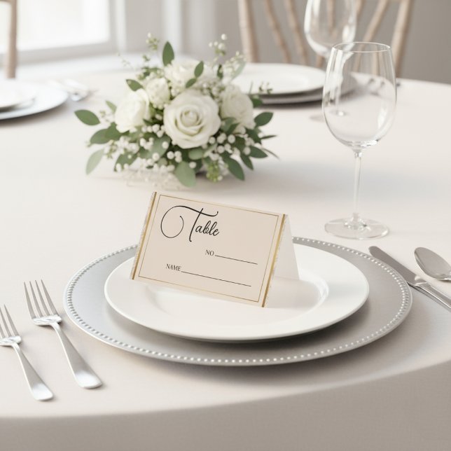 Elegant Wedding Minimalist Gold Frame Table Number (Von Creator hochgeladen)