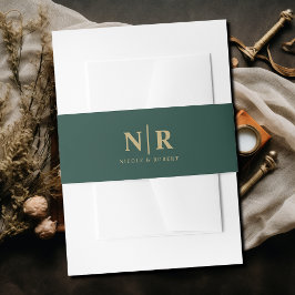 Elegant Wedding Monogram Personalisiert Einladungsbanderole