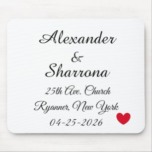 Elegant Wedding Mouse Pad Mousepad