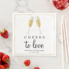 Elegant Wedding Napkin | Goldlasten für Liebe Serviette