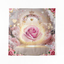Elegant Wedding Pink Rose Mural #1