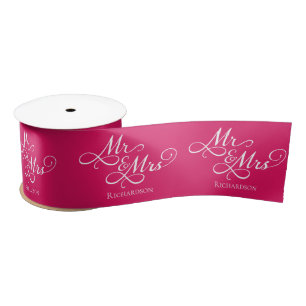 Elegant Wedding Pink Satinband