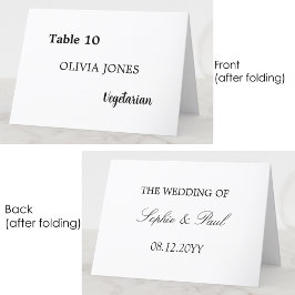 Elegant Wedding Platzkarte Tischnummer