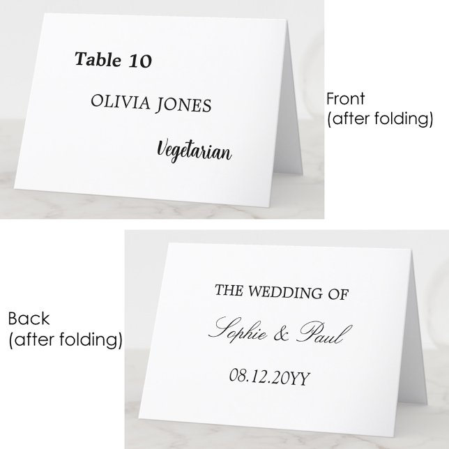Elegant Wedding Platzkarte Tischnummer (Von Creator hochgeladen)