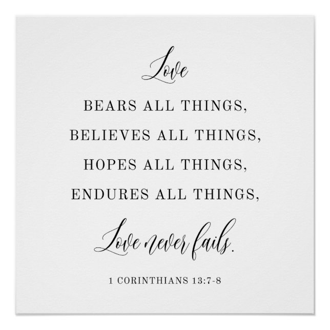 Elegant Wedding Quote Backdrop Banner  Poster (Vorderseite)