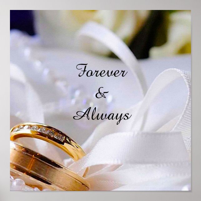 Elegant Wedding Rings with Silk Ribbon Romantic💍 Poster (Vorne)