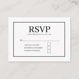 elegant wedding RSVP enclosure card  Begleitkarte