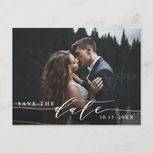 Elegant Wedding Save the Date Foto Postkarte