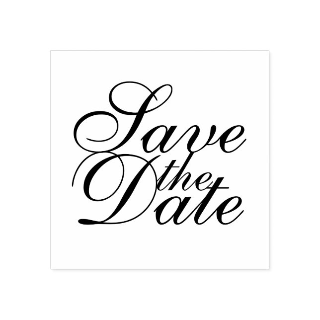 Elegant Wedding Save the Date Gummistempel (Prägung)