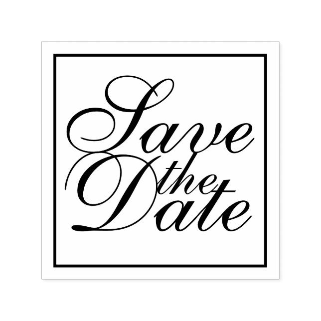 Elegant Wedding Save the Date Permastempel (Design)
