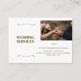 Elegant Wedding Services Invitation Flyer | Modern Begleitkarte