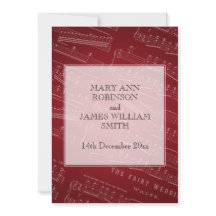 Elegant Wedding Sheet Music Red