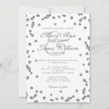 Elegant Wedding Silver Glitzer Confetti