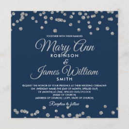 Elegant Wedding Silver Imitats Glitzer Confetti Na Einladung