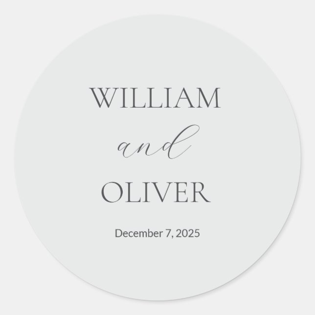 Elegant Wedding Sticker (Vorderseite)