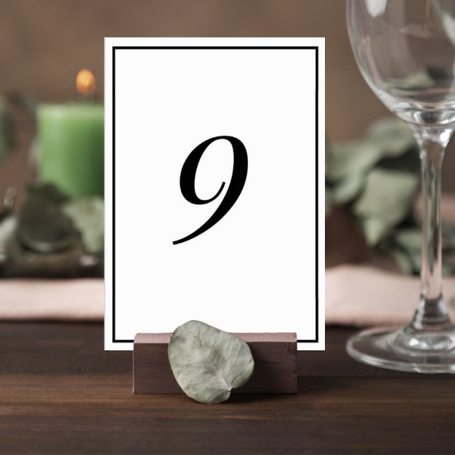 Elegant Wedding Table Number Card Tischnummer (Von Creator hochgeladen)