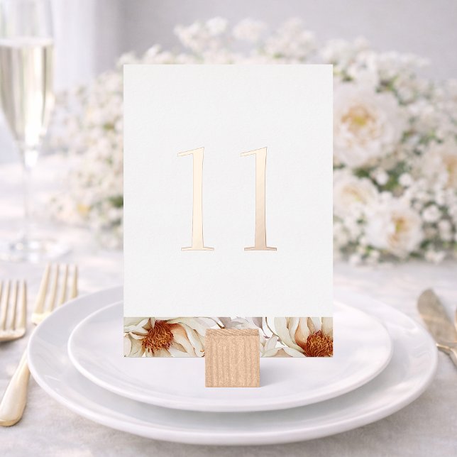 Elegant Wedding Table Number with Real Gold Foil Folieneinladung (Von Creator hochgeladen)
