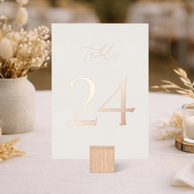 Elegant Wedding Table Numbers 20–29  Folieneinladung (Von Creator hochgeladen)