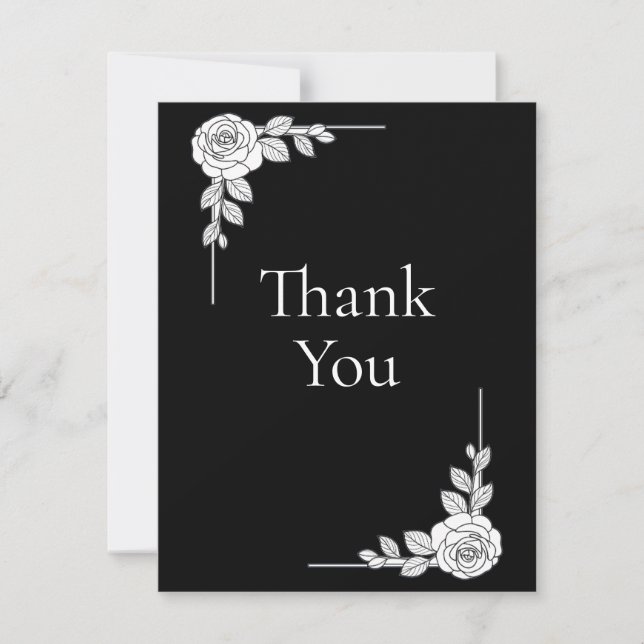Elegant Wedding Thank You Card | Classic Script De Dankeskarte (Vorderseite)