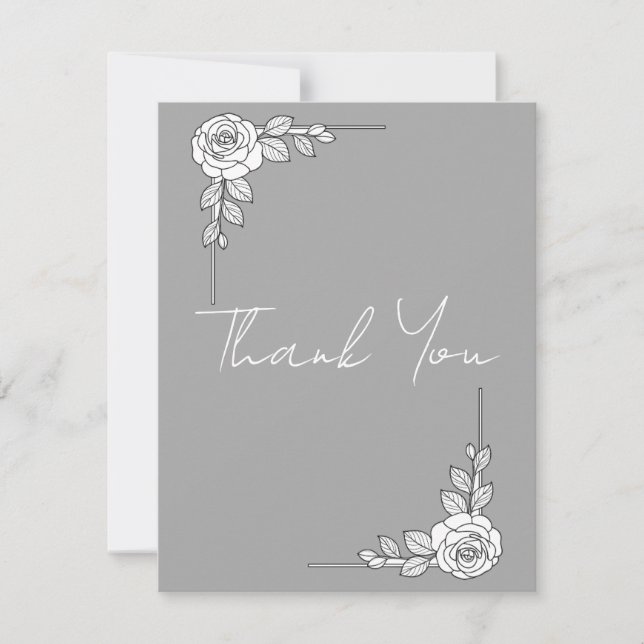 Elegant Wedding Thank You Card | Classic Script De Dankeskarte (Vorderseite)