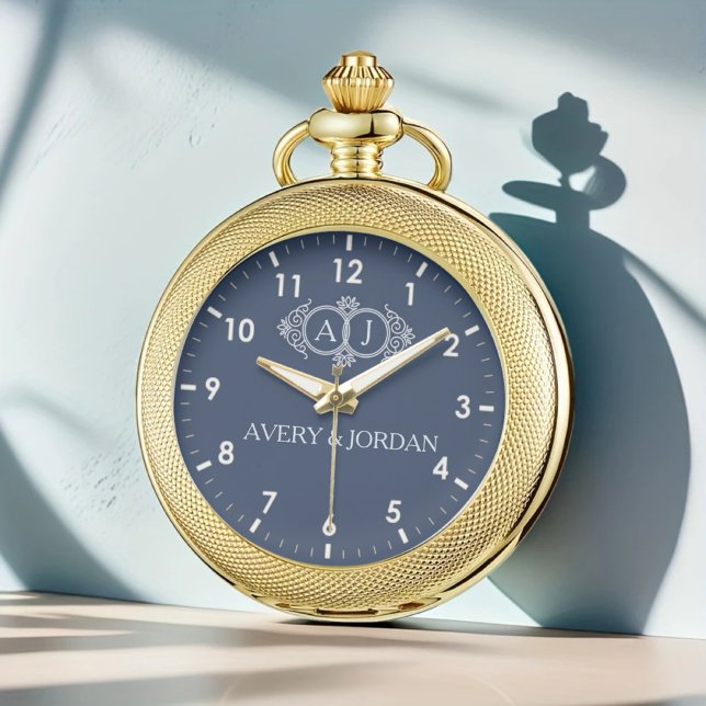 Elegant wedding typography monogram  armbanduhr (Von Creator hochgeladen)