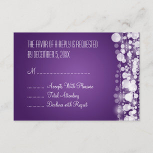 Elegant Wedding UAWG Dotted Lila RSVP Karte