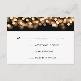 Elegant Wedding UAWG Gold Hollywood Glam RSVP Karte