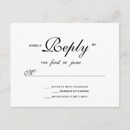 Elegant Wedding UAWG RSVP Karte