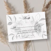 Elegant Wedding UAWG Silver Watercolor Floral