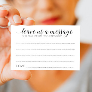 Elegant Wedding Verlasse uns eine Message Advice C Hinweiskarte