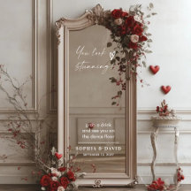 Elegant Wedding Welcome Sign Selfie Mirror Decal