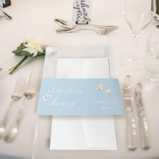 Elegant Wedding White Doves Einladungsbanderole