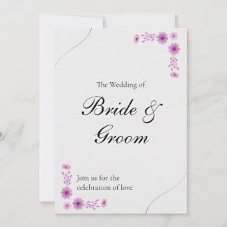Elegant Wedding  with Timeline & QR Code Einladung