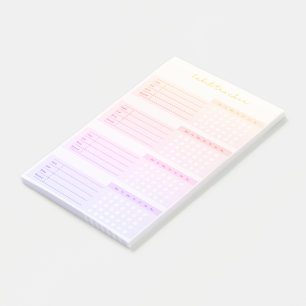 Elegant Weekly Habit Tracker Postit Notes Post-it Klebezettel