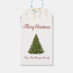 Elegant, Weihnachtsbaum, Confetti Geschenkanhänger