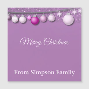 Elegant, Weihnachtsbaumchen, Personalisiert Magnetkarte