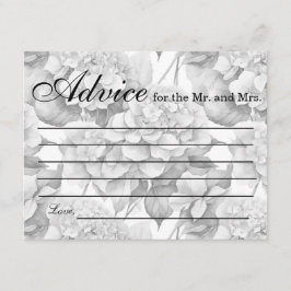 Elegant, weiß, grau, schwarz, blumenfarben begleitkarte