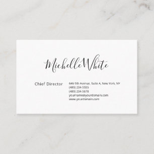 Elegant weißes modernes Profildesign Visitenkarte