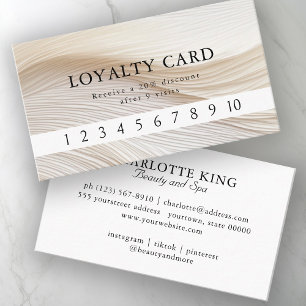 Elegant, Wellen, Salon, Loyalität Visitenkarte