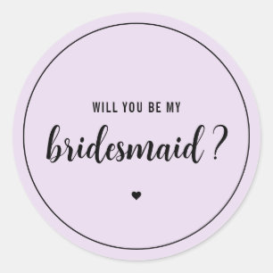 Elegant Werden Sie meine Bridesmaid? Runder Aufkleber